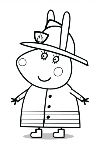 Miss Rabbit Coloring Page